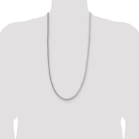 Sterling Silver 3.4mm Diamond-Cut Round Franco Chain Necklace - 30 inches by Lumare Gioia