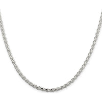 Sterling Silver 3.5mm Diamond-Cut Spiga Chain Necklace - 24 Inches by Lumare Gioia