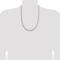 Sterling Silver 3.8mm Diamond-Cut Round Franco Chain Necklace - 24 Inches by Lumare Gioia