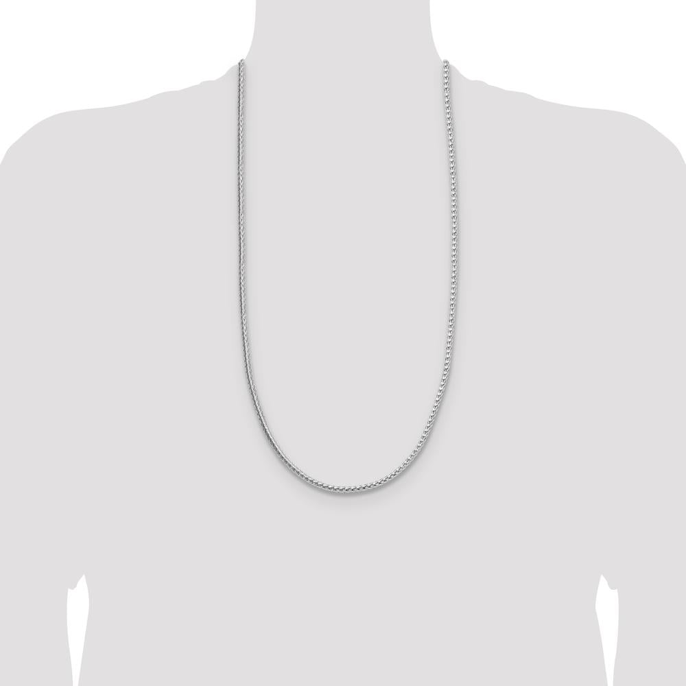 Sterling Silver 30" 3.8mm Diamond-Cut Round Franco Chain with Lobster Clasp by Lumare Gioia