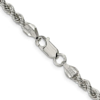 Sterling Silver 30" 4.3mm Solid Rope Chain Necklace - Polished Finish by Lumare Gioia