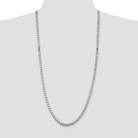 Sterling Silver 30" 4.5mm Box Chain with Polished Finish and Lobster Clasp by Lumare Gioia