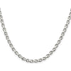 Sterling Silver 30" 4mm Diamond-Cut Rolo Chain Necklace by Lumare Gioia