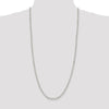 Sterling Silver 30" 4mm Diamond-Cut Rolo Chain Necklace by Lumare Gioia