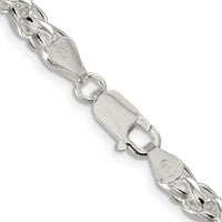 Sterling Silver 30" 5mm Round Spiga Chain with Polished Finish - Women's Fine Jewelry by Lumare Gioia