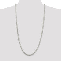 Sterling Silver 30" 5mm Round Spiga Chain with Polished Finish - Women's Fine Jewelry by Lumare Gioia
