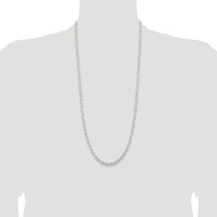 Sterling Silver 30" 5mm Solid Rope Chain with Lobster Clasp by Lumare Gioia