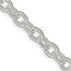 Sterling Silver 30" 6.25mm Fancy Patterned Rolo Chain with Lobster Clasp by Lumare Gioia