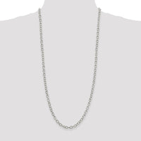 Sterling Silver 30" 6.25mm Fancy Patterned Rolo Chain with Lobster Clasp by Lumare Gioia