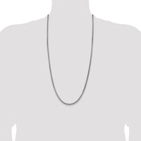 Sterling Silver 30" Antiqued 3.6mm Round Box Chain Necklace by Lumare Gioia