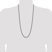 Sterling Silver 30" Antiqued Diamond-Cut Square Franco Chain - 3.1mm Width by Lumare Gioia