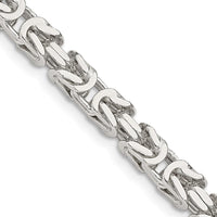 Sterling Silver 30" Byzantine Chain - 4.25mm Width by Lumare Gioia