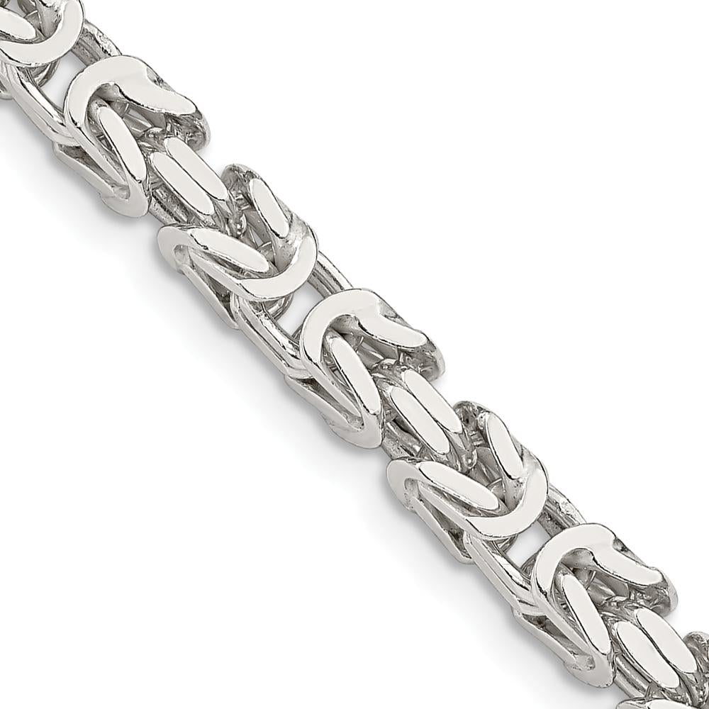 Sterling Silver 30" Byzantine Chain - 4.25mm Width by Lumare Gioia