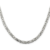 Sterling Silver 30" Byzantine Chain - 4.25mm Width by Lumare Gioia