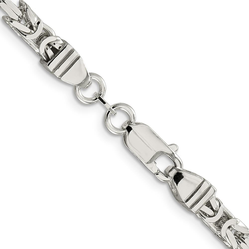 Sterling Silver 30" Byzantine Chain - 4.25mm Width by Lumare Gioia