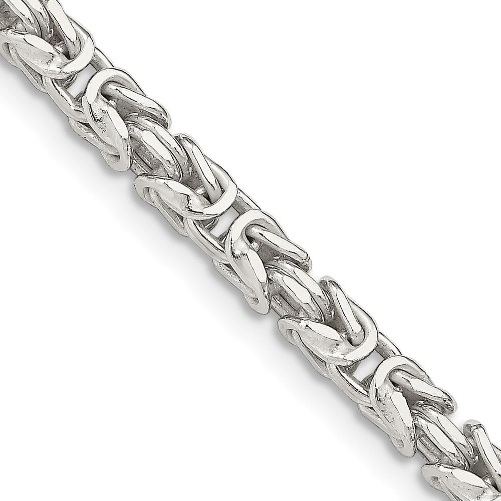 Sterling Silver 30" Byzantine Chain Necklace - 3.25mm Width by Lumare Gioia
