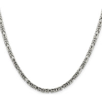 Sterling Silver 30" Byzantine Chain Necklace - 3.25mm Width by Lumare Gioia