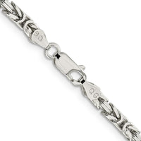 Sterling Silver 30" Byzantine Chain Necklace - 3.25mm Width by Lumare Gioia