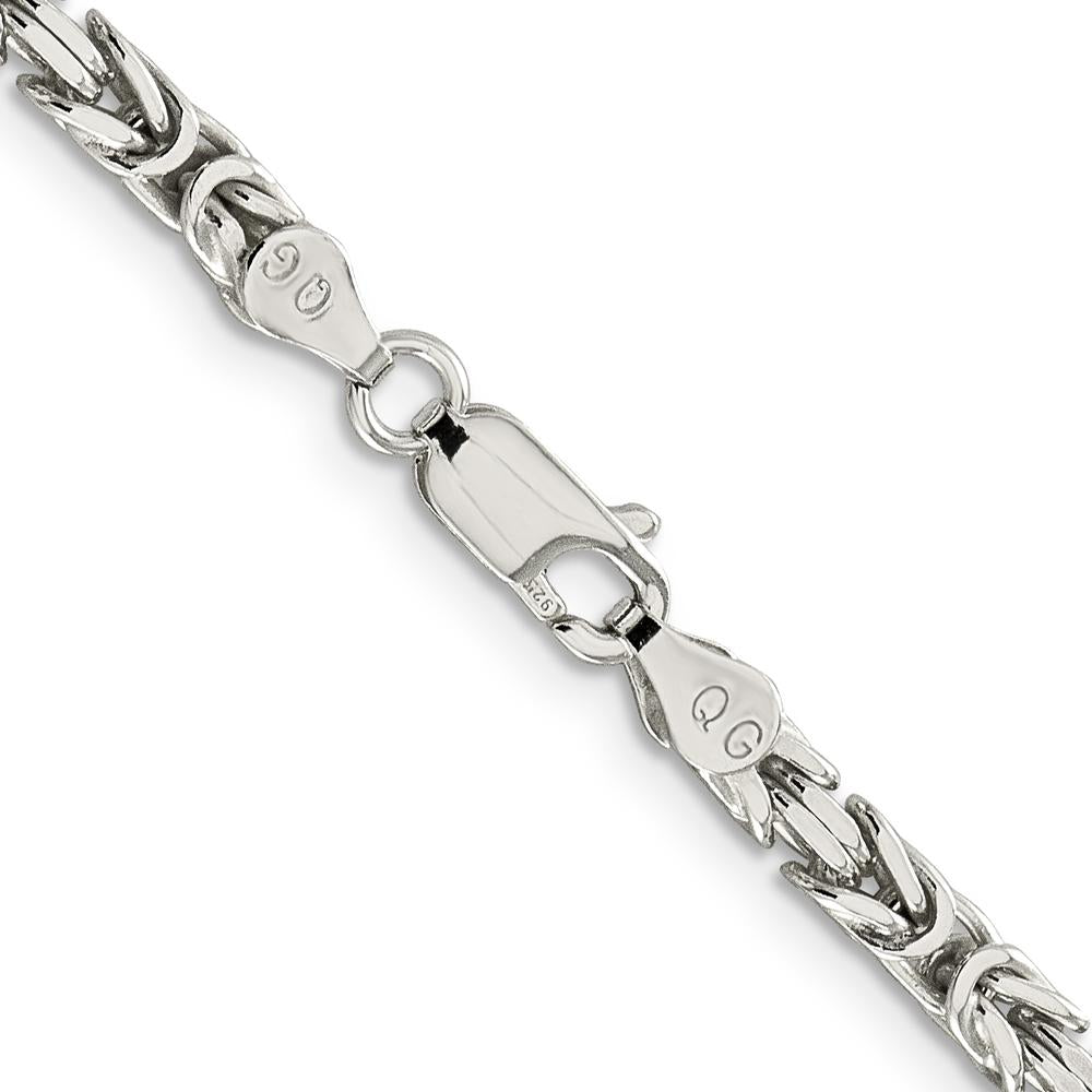 Sterling Silver 30" Byzantine Chain Necklace - 3.25mm Width by Lumare Gioia