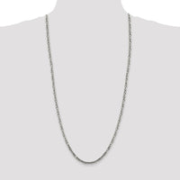 Sterling Silver 30" Byzantine Chain Necklace - 3.25mm Width by Lumare Gioia