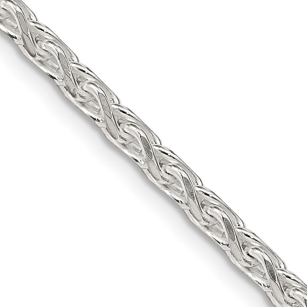 Sterling Silver 30" Diamond-Cut Round Spiga Chain - 3.5mm Width by Lumare Gioia