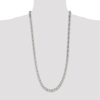 Sterling Silver 30" Flat Anchor Chain Necklace - 6.5mm Width by Lumare Gioia