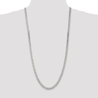 Sterling Silver 30" Polished Curb Chain Necklace - 6mm Width by Lumare Gioia