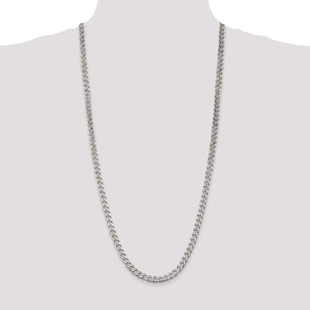 Sterling Silver 30" Polished Curb Chain with Lobster Clasp by Lumare Gioia