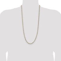 Sterling Silver 30" Rope Chain Necklace with Vermeil Accents - 3.5mm by Lumare Gioia