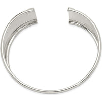 Sterling Silver 30mm Cuff Bangle Bracelet - Polished Finish by Lumare Gioia