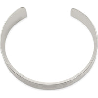 Sterling Silver 30mm Hammered Cuff Bangle - Polished Finish by Lumare Gioia