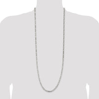 Sterling Silver 36" 4.5mm Figaro Chain with Polished Finish by Lumare Gioia