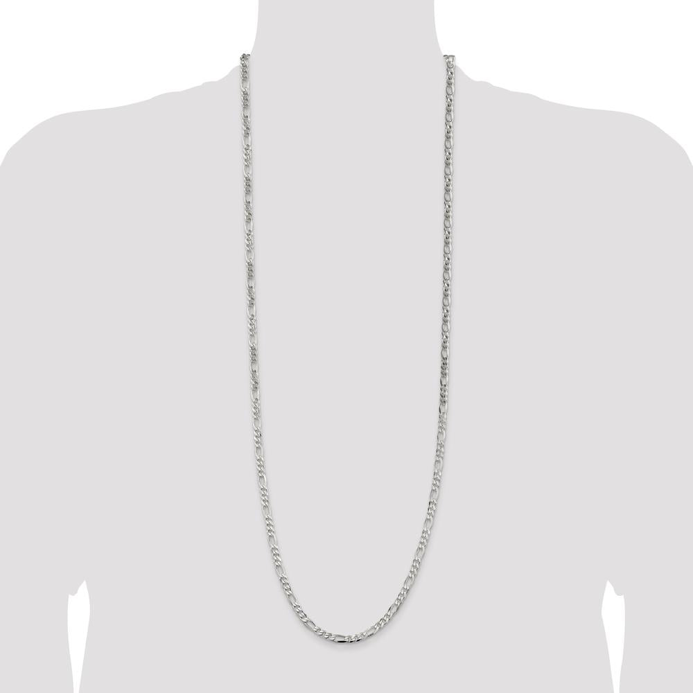 Sterling Silver 36" 4.5mm Figaro Chain with Polished Finish by Lumare Gioia