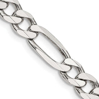 Sterling Silver 36" 6.75mm Figaro Chain with Lobster Clasp by Lumare Gioia