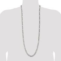 Sterling Silver 36" 6.75mm Figaro Chain with Lobster Clasp by Lumare Gioia