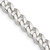 Sterling Silver 36" 6mm Polished Curb Chain with Lobster Clasp by Lumare Gioia