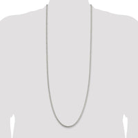 Sterling Silver 36" Box Chain Necklace - 3.6mm Width, Polished Finish by Lumare Gioia
