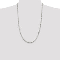 Sterling Silver 3mm Box Chain Necklace - 26 inches with Lobster Clasp by Lumare Gioia