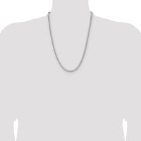 Sterling Silver 4.0mm Diamond-Cut Square Franco Necklace - 24 Inches by Lumare Gioia
