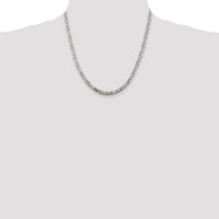 Sterling Silver 4.25mm Byzantine Chain Necklace - 20 inches by Lumare Gioia