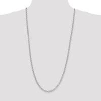 Sterling Silver 4.55mm Fancy Patterned Rolo Chain Necklace - 30 inches by Lumare Gioia
