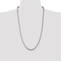 Sterling Silver 4.5mm Box Chain Necklace - 28 Inches by Lumare Gioia