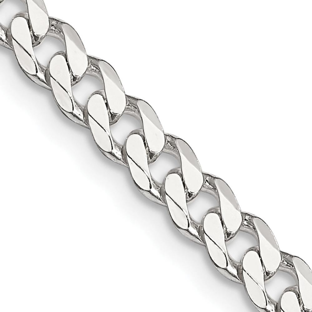 Sterling Silver 4.5mm Curb Chain - 36 inches with Polished Finish by Lumare Gioia