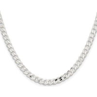 Sterling Silver 4.5mm Curb Chain - 36 inches with Polished Finish by Lumare Gioia