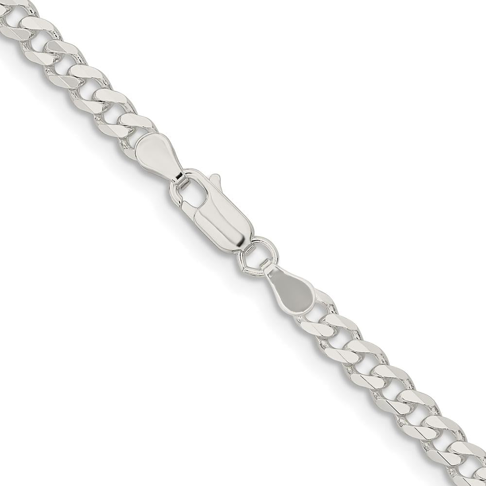 Sterling Silver 4.5mm Curb Chain - 36 inches with Polished Finish by Lumare Gioia