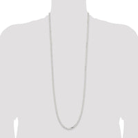 Sterling Silver 4.5mm Curb Chain - 36 inches with Polished Finish by Lumare Gioia