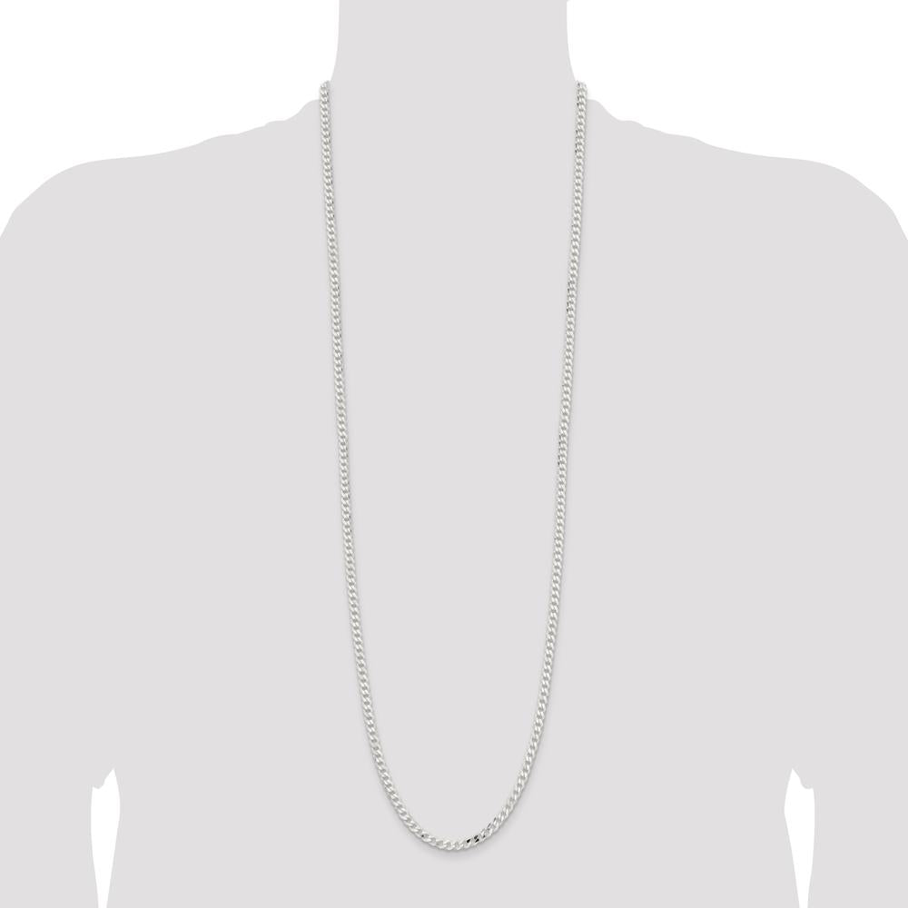 Sterling Silver 4.5mm Curb Chain - 36 inches with Polished Finish by Lumare Gioia