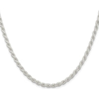 Sterling Silver 4.5mm Solid Rope Chain Necklace - 24 inches, Polished Finish, Lobster Clasp by Lumare Gioia
