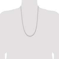 Sterling Silver 4.5mm Solid Rope Chain Necklace - 26 Inches Length by Lumare Gioia