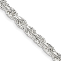 Sterling Silver 4.6mm Diamond-Cut Rope Chain Necklace - 20" by Lumare Gioia